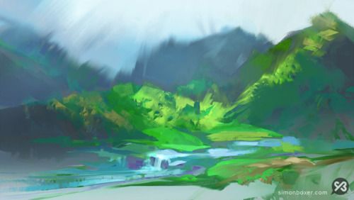 500x282 Landscape Abstract Digital Painting Simon Boxer Concept - Abstract Digital Painting