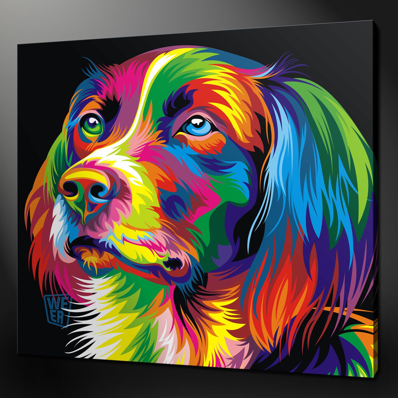 1600x1600 Abstract Dog Paintings More Of Animal Canvas Wall Art Cuisine - Abstract Dog Painting