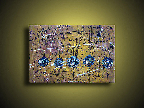 500x375 Synchronicity Original Abstract Knife Drip Painting - Abstract Drip Painting