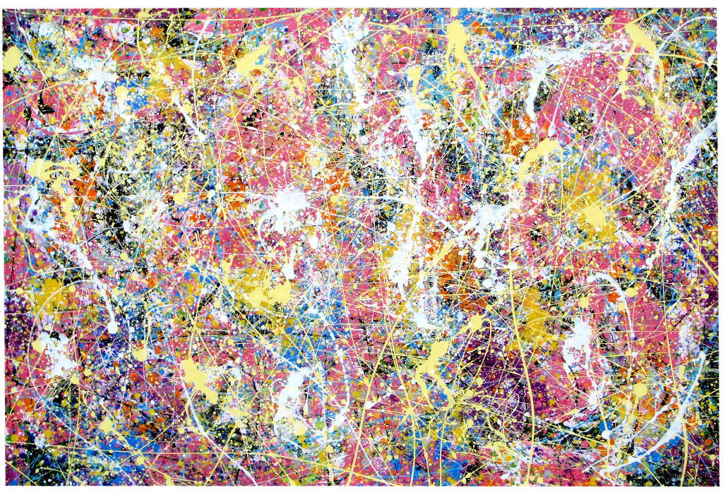 1024x701 Very Large Colourful New Modern Art Original Abstract Drip - Abstract Drip Painting