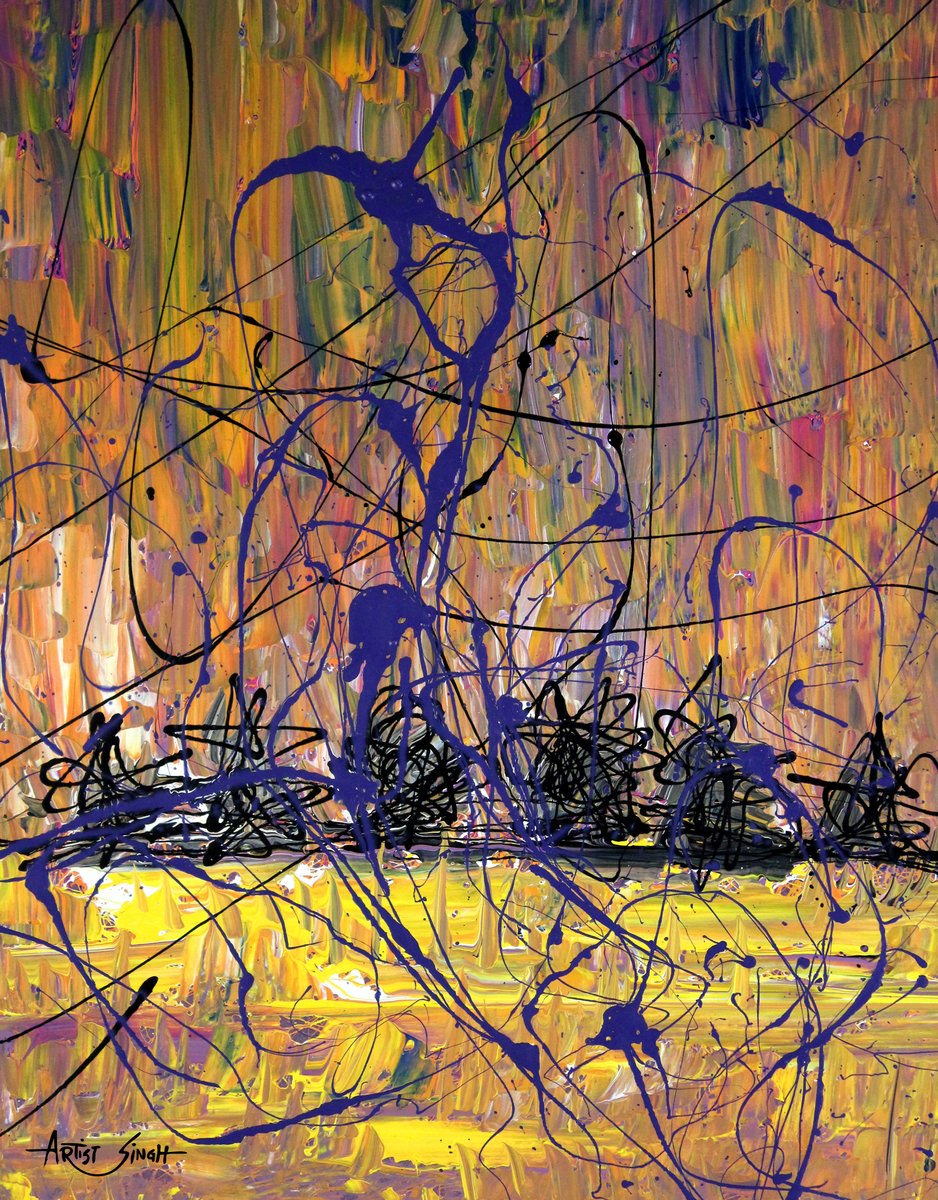 938x1200 Abstract Drip 3 Artist Singh - Abstract Drip Painting