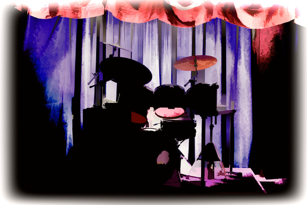 600x400 Drum Art Photographs In Color For Canvas And Metal Prints - Abstract Drum Set Painting