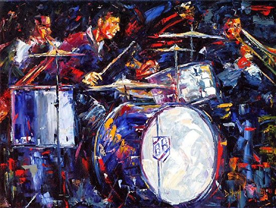 550x415 Drums Drumsession217 - Abstract Drum Set Painting
