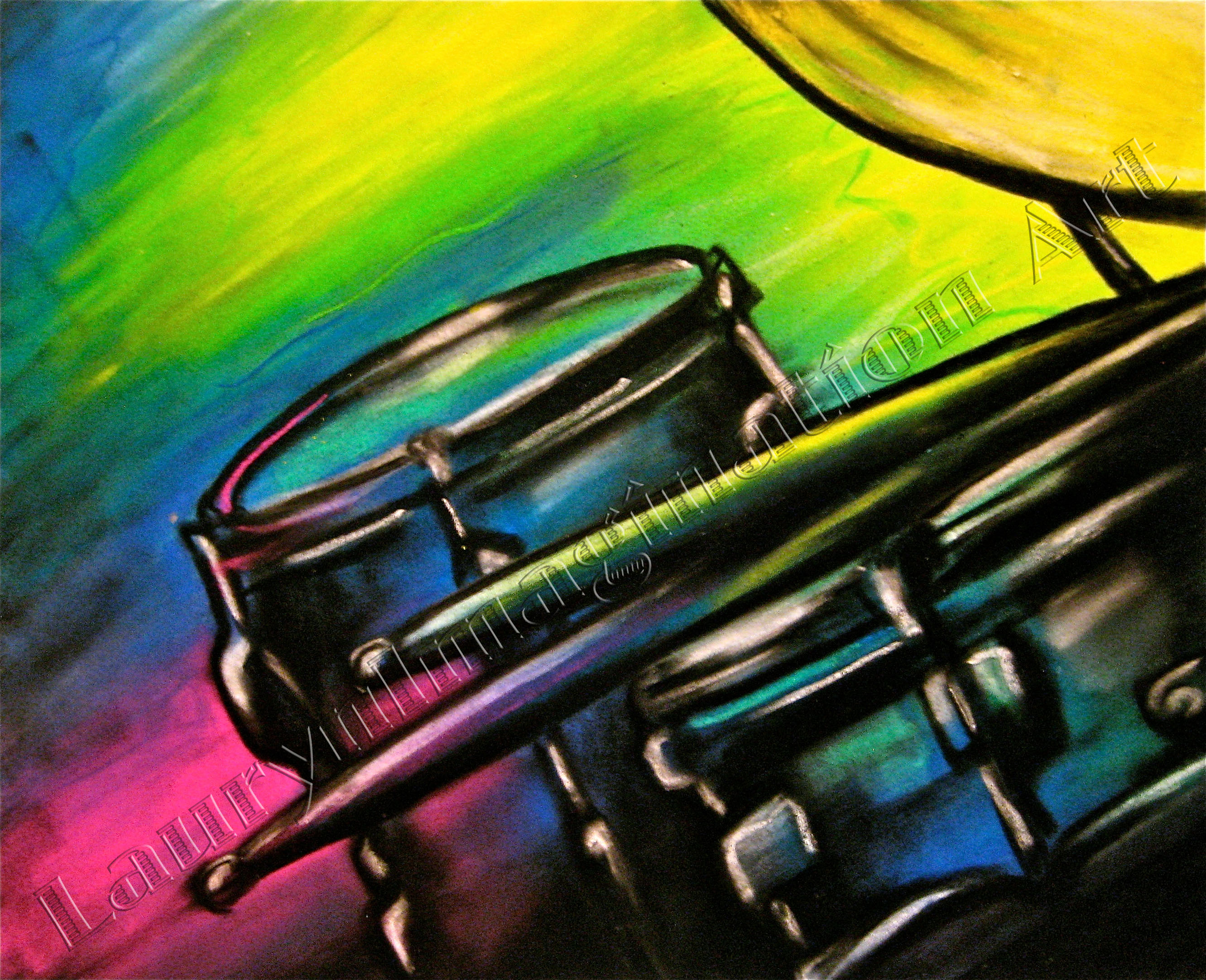2663x2164 Abstract Drums Laurynimagination - Abstract Drum Set Painting