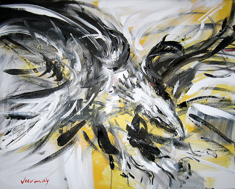 800x643 Peter John Voormeij Artist Gallery Eagle 1 Abstract - Abstract Eagle Painting