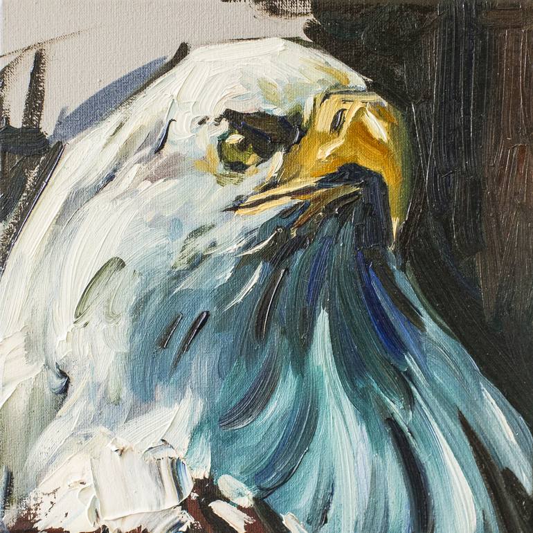 770x770 Saatchi Art Proud Eagle Painting By Valeriya Tarasenko - Abstract Eagle Painting
