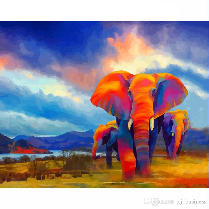 Abstract Elephant Oil Painting