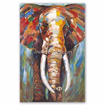350x350 High Quality Modern Abstract Canvas Art African Animal Elephant - Abstract Elephant Oil Painting
