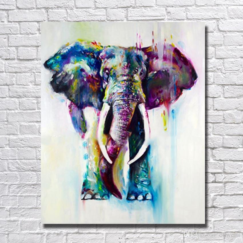 850x850 2018 Modern Abstract Knife Hand Painted Africa Elephant Animal Oil - Abstract Elephant Oil Painting