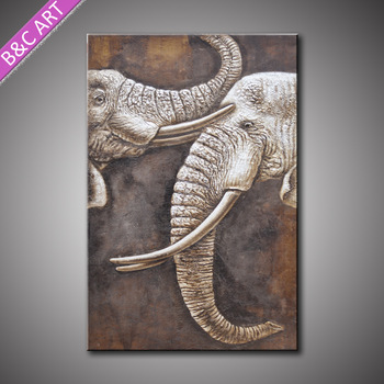 350x350 Modern African Abstract Art Decorative Elephant Oil Painting - Abstract Elephant Oil Painting