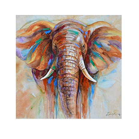 463x463 Crescent Art Original Design Modern Abstract Elephant - Abstract Elephant Oil Painting
