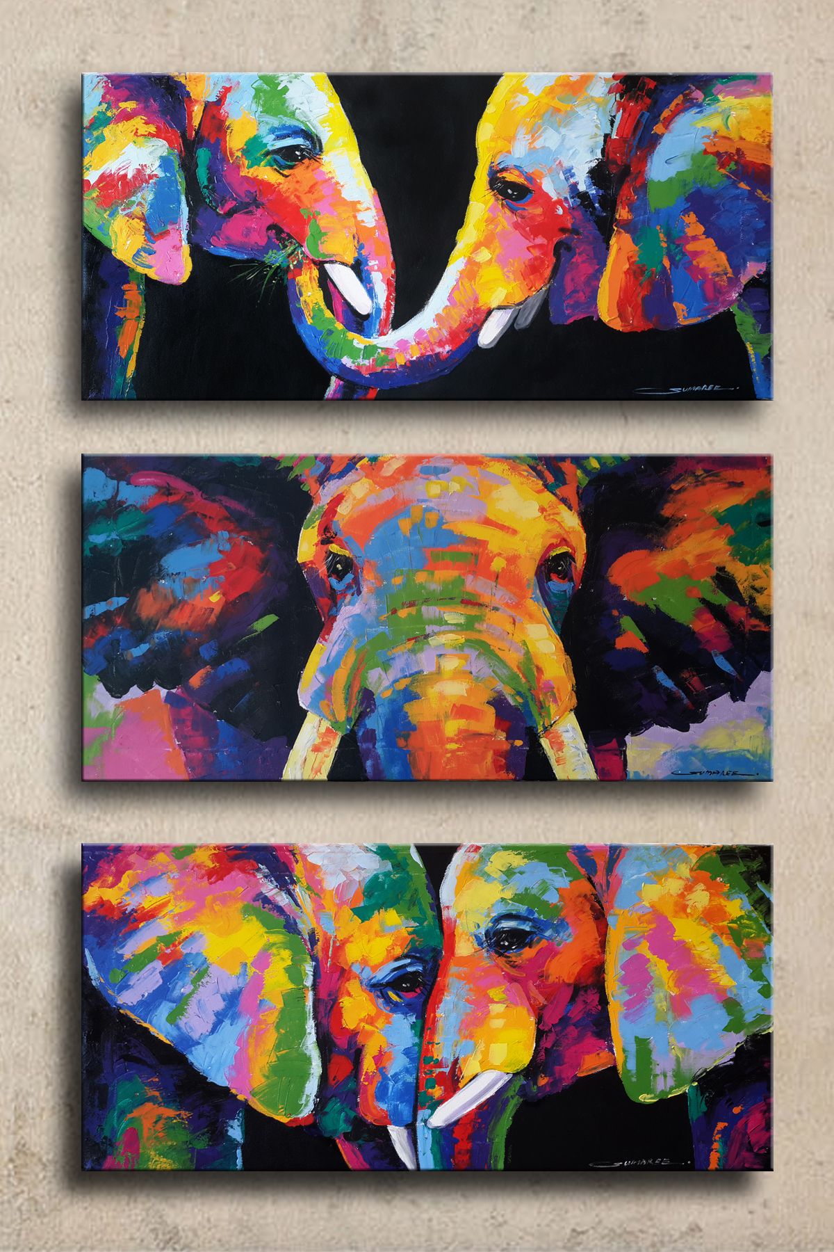 1200x1800 Elephants Paintings Elephant - Abstract Elephant Painting