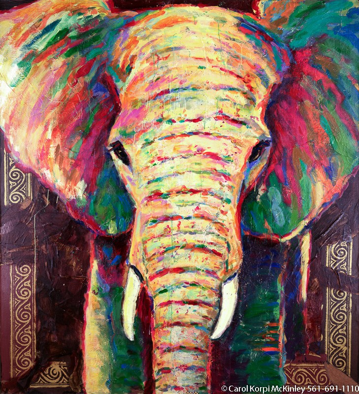 729x800 Abstract Elephant Painting - Abstract Elephant Painting