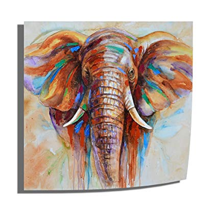 425x425 Crescent Art Original Design Modern Abstract Elephant - Abstract Elephant Painting