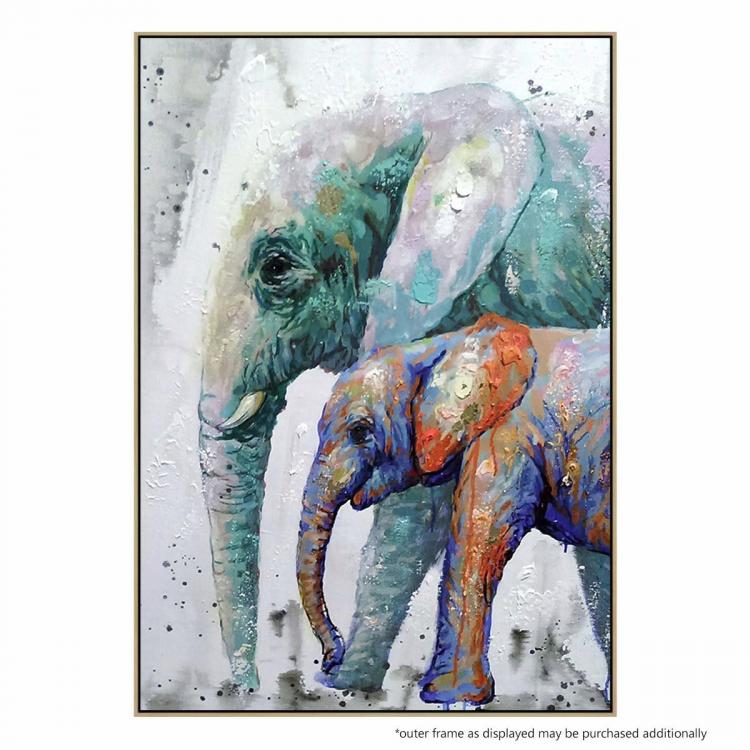 750x750 Heritage 2' - Abstract Elephant Painting Watercolor