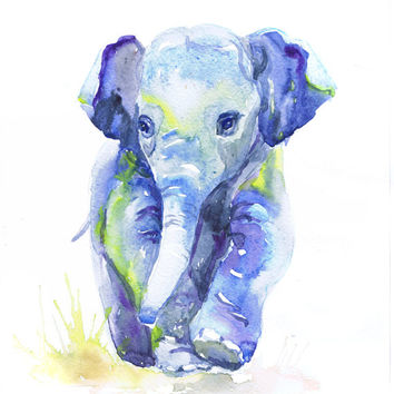 354x354 Valrart On Etsy On Wanelo - Abstract Elephant Painting Watercolor