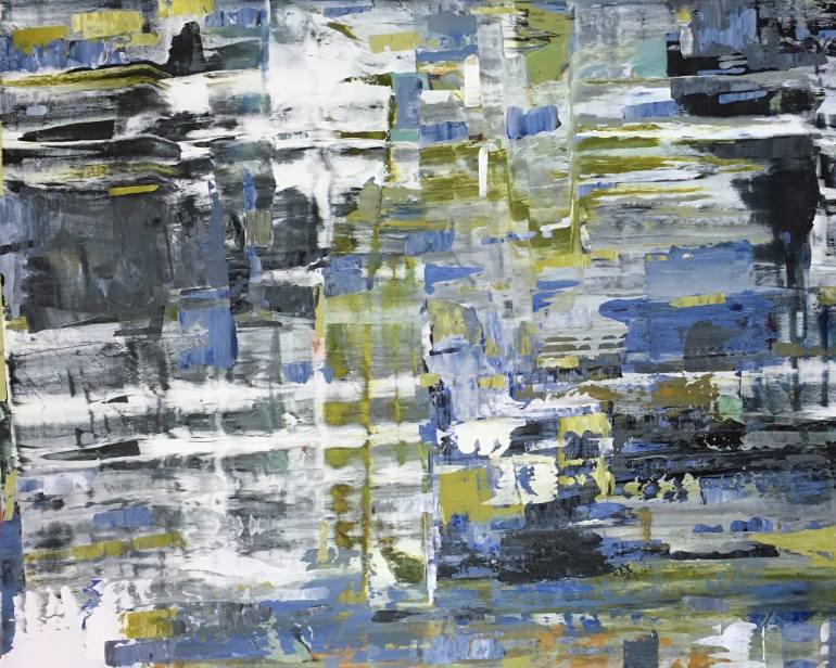 770x616 Saatchi Art River View Abstract Expressionist Painting By Karri - Abstract Expressionist Painting