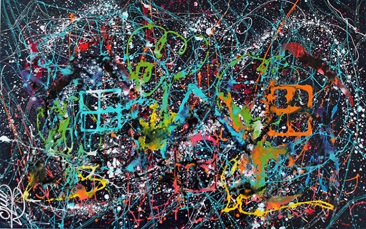 718x449 Twilight Zone Original Abstract Expressionism Painting - Abstract Expressionist Painting