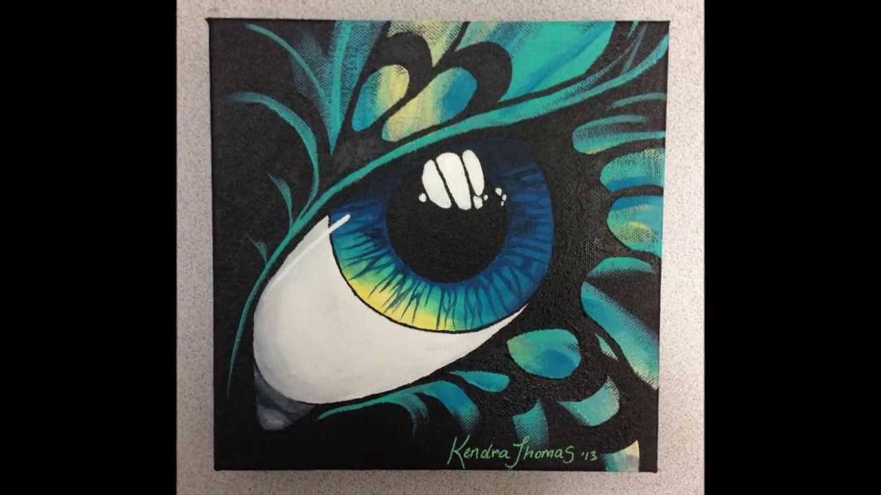 1280x720 Acrylic Painting Artwork - Abstract Eye Painting