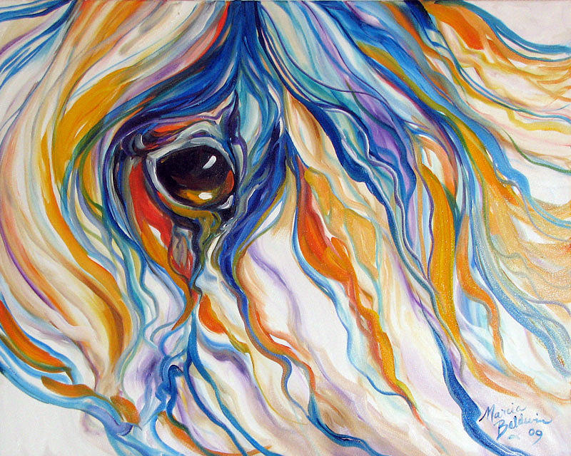 800x640 Abstract Equine Eye 1 Sold Painting By Marcia Baldwin - Abstract Eye Painting