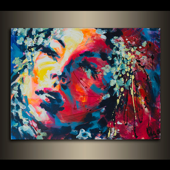 570x570 Items Similar To Original Modern Abstract Face Painting - Abstract Face Painting