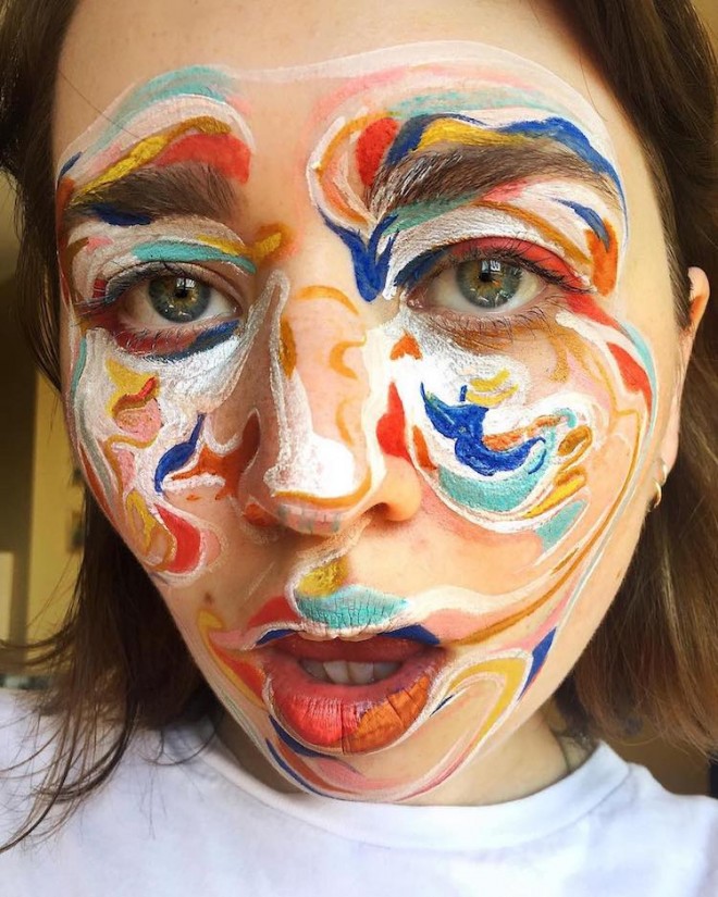 660x825 Abstract Face Painting By Evelen Affleck 15 - Abstract Face Painting