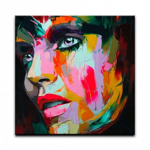 Abstract Face Painting On Canvas at PaintingValley.com | Explore ...