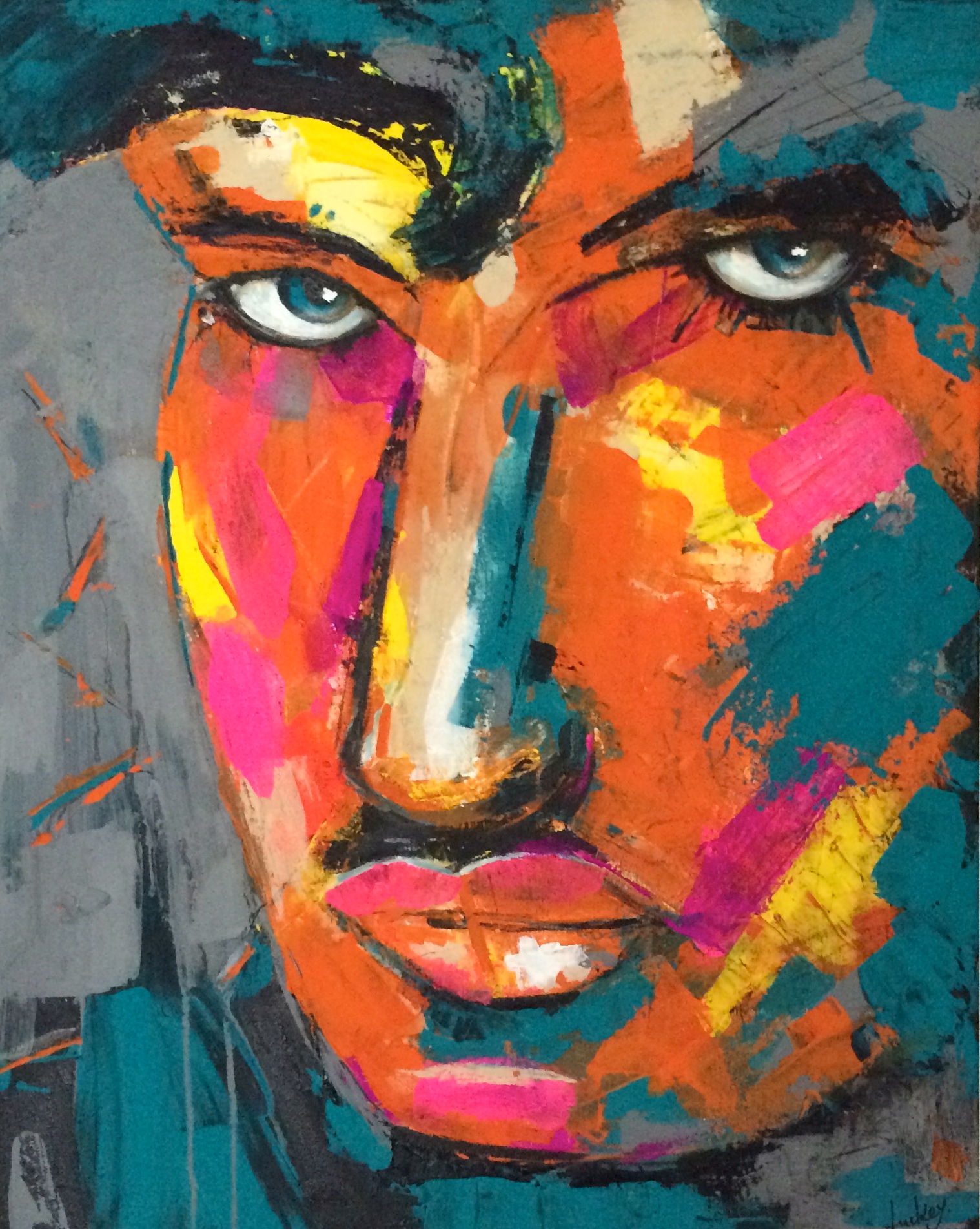 1518x1903 Dragon - Abstract Face Painting On Canvas