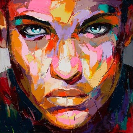 Abstract Face Painting On Canvas at PaintingValley.com | Explore ...