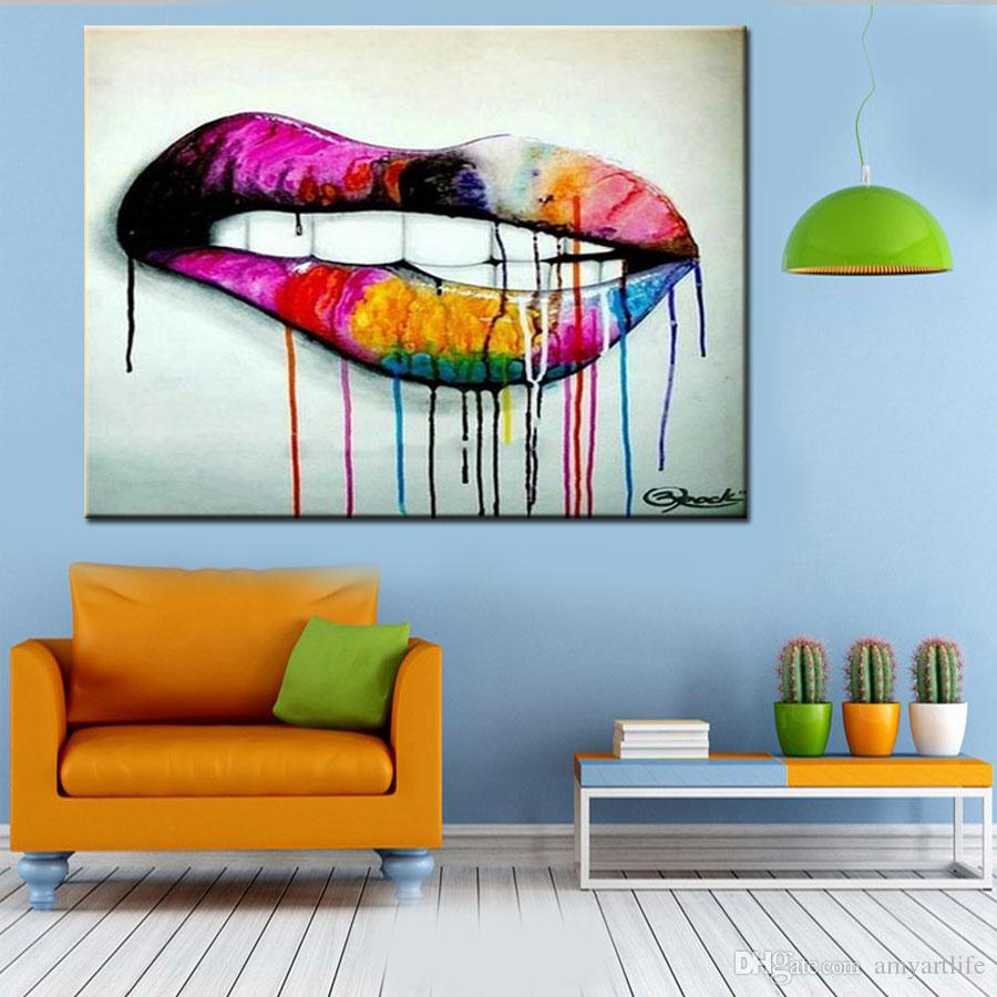 900x900 2018 Modern Abstract Face Pot Art Wall Canvas Hand Painted Street - Abstract Face Painting On Canvas