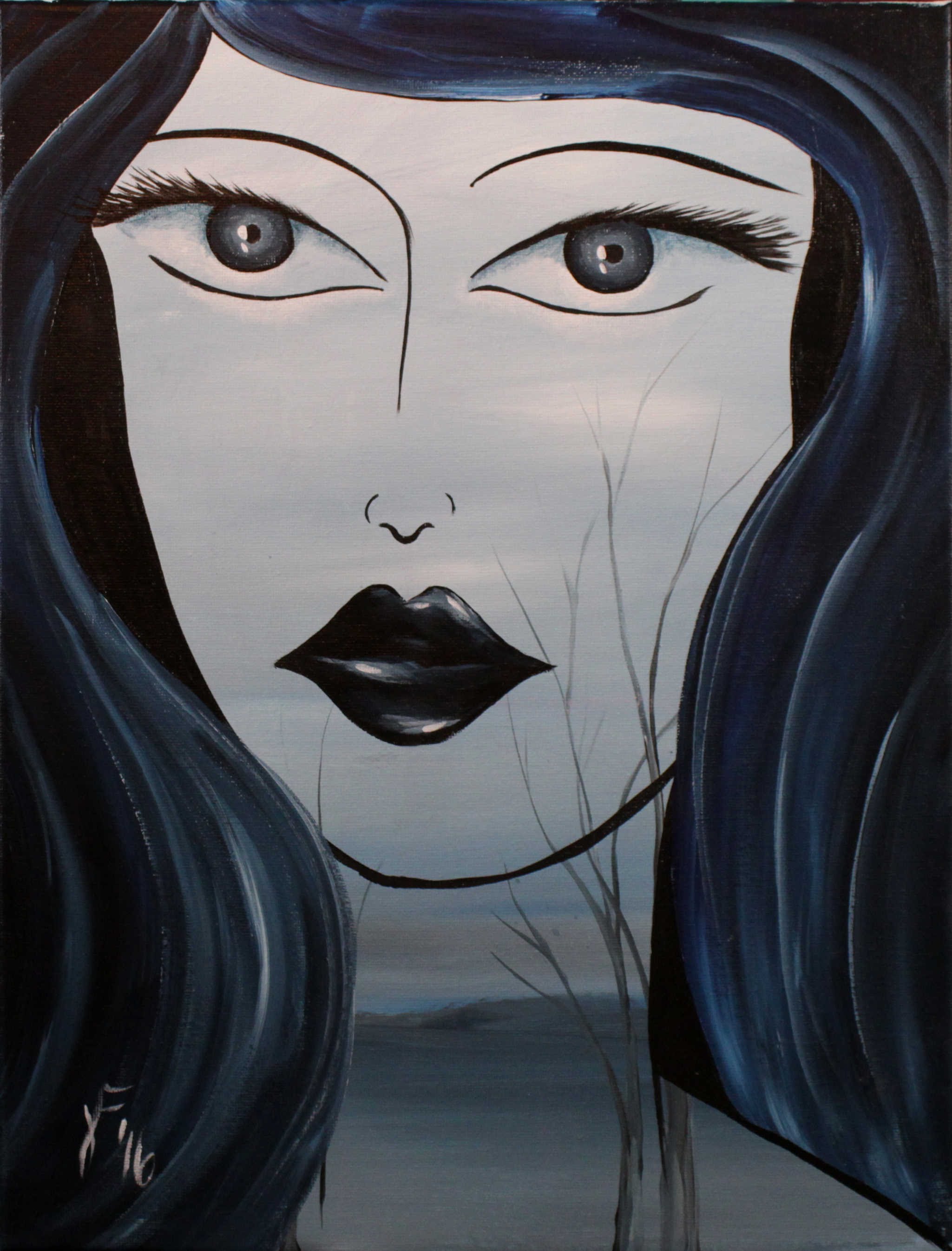 2049x2691 Abstract Portrait Step By Step Acrylic Painting On Canvas - Abstract Face Painting On Canvas