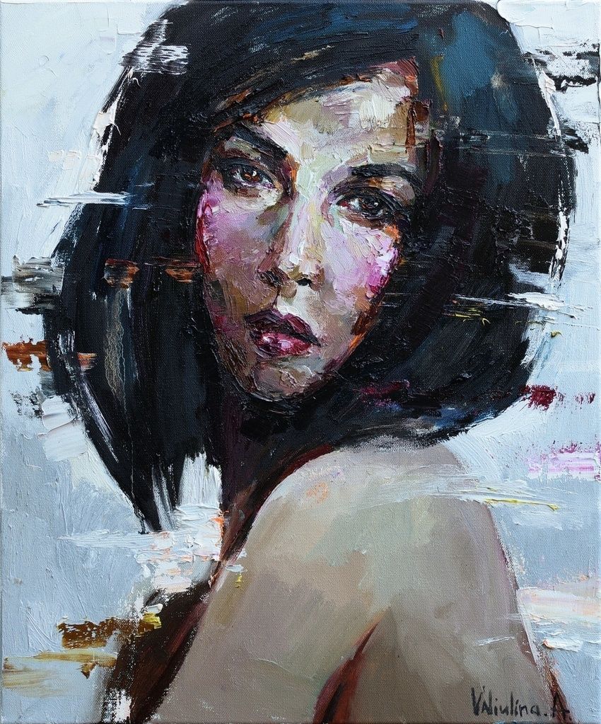 850x1023 Woman Portrait - Abstract Female Painting