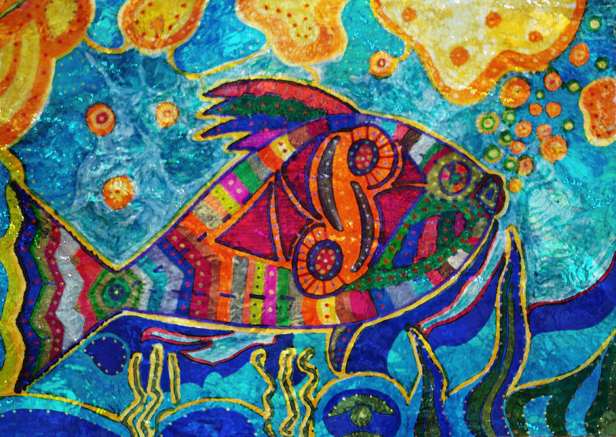 900x639 Fish - Abstract Fish Painting