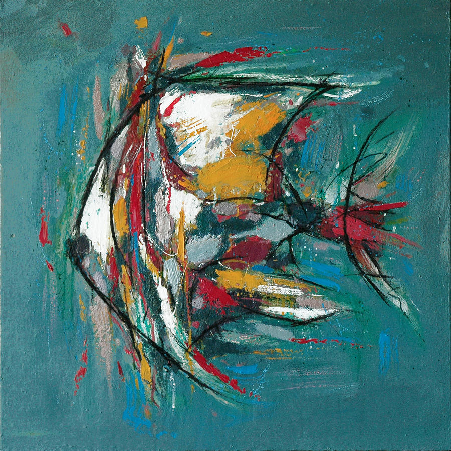 900x900 Fish Morden Art Painting - Abstract Fish Painting