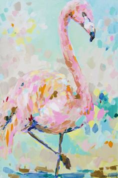 236x354 Flamingo Prints Wall Art Flamingo Print Pink Abstract Art - Abstract Flamingo Painting