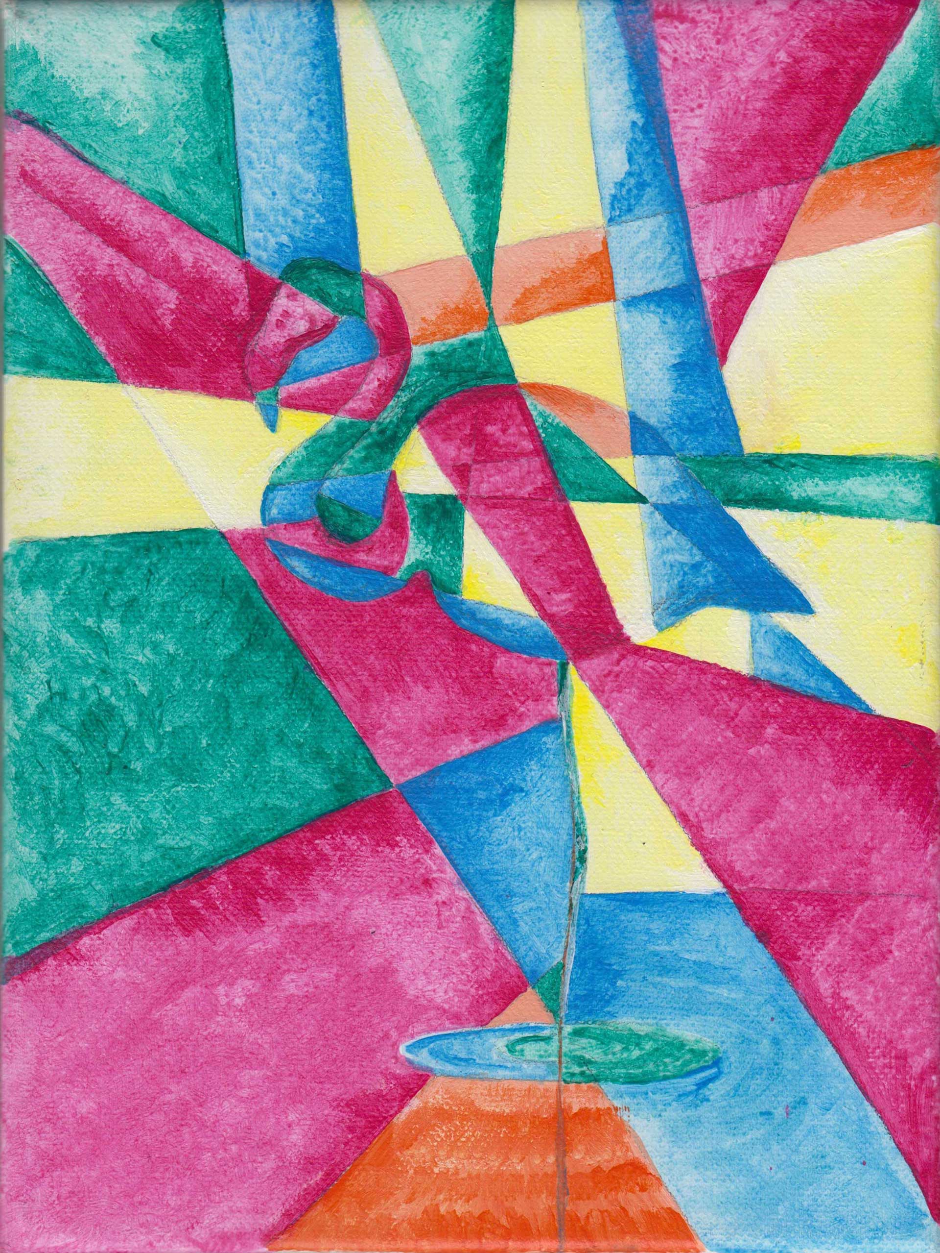 1920x2557 Flamingo - Abstract Flamingo Painting