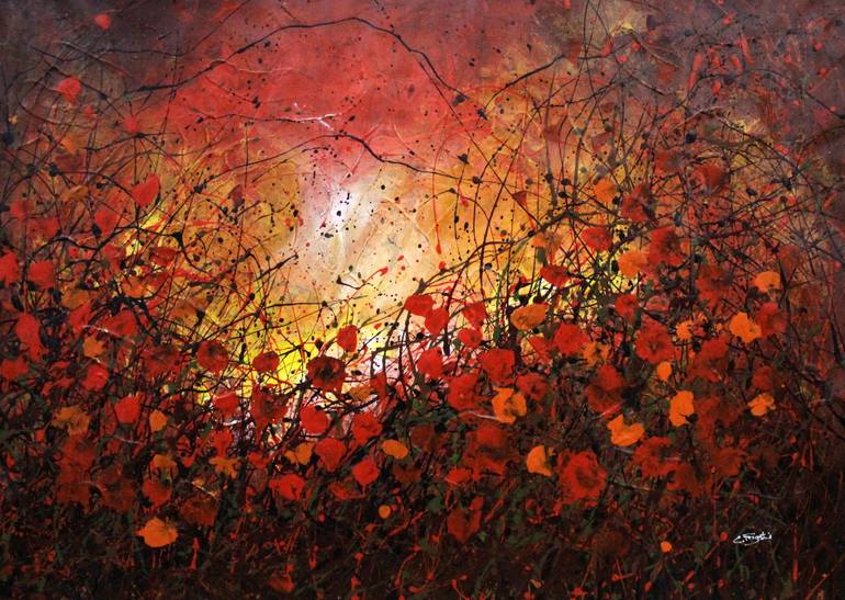 770x547 Saatchi Art The Rust Of Time And Memory - Abstract Floral Painting