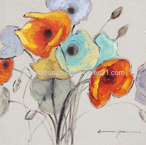 500x497 Abstract Floral Oil Painting Wall Art For Home Decoration(Id - Abstract Floral Painting