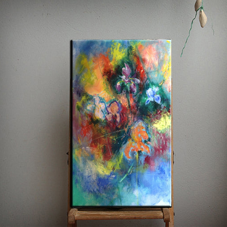 750x750 Beautiful Abstract Oil Painting - Abstract Flower Oil Painting