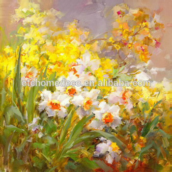 350x350 Modern Abstract Canvas Flowers Oil Painting For Living Room - Abstract Flower Oil Painting
