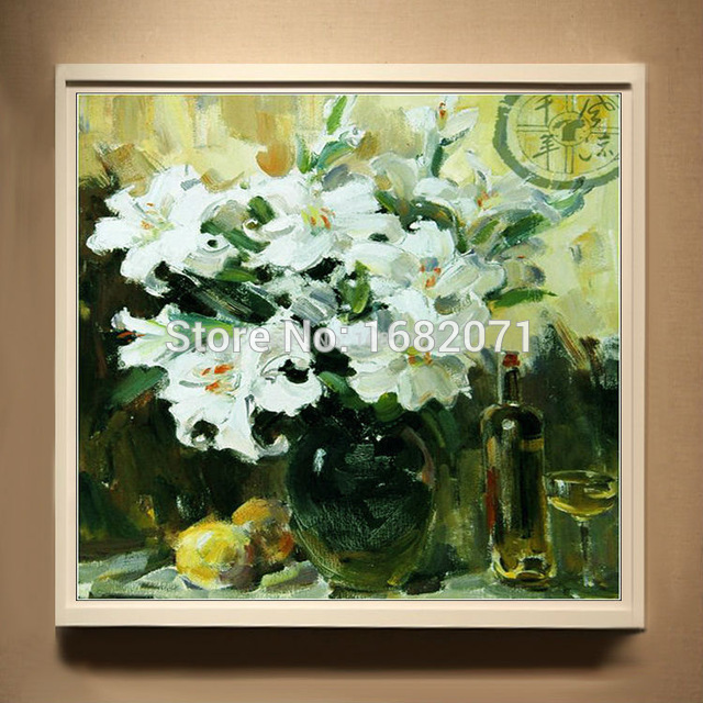 640x640 Professional Artist Hand Painted Abstract Flower Oil Painting - Abstract Flower Oil Painting