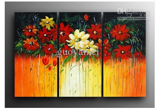 524x366 2018 Abstract Floral Oil Painting High Quality 100% Hand Painted - Abstract Flower Oil Painting