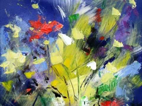 480x360 Abstract Flower And Landscape Painting Of Mario Zampedroni - Abstract Flower Painting