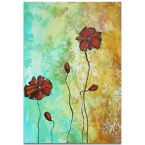 300x300 Flower Painting Abstract Flower Art Modern Red Poppies - Abstract Flower Painting