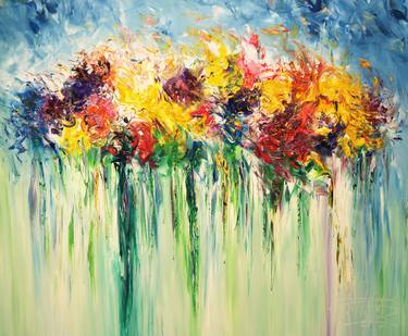 375x309 Abstract Flower Painting Paintings For Sale Saatchi Art - Abstract Flower Painting