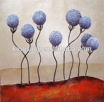 350x342 Handmade New Modern Abstract Oil Painting On Canvas,red Amp Pink - Abstract Flower Painting Acrylic