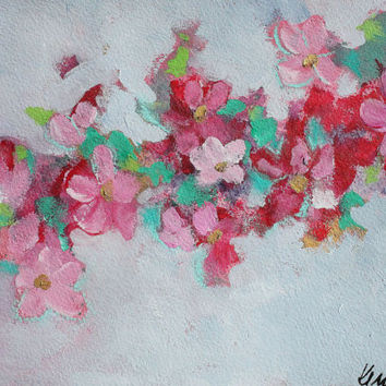 354x354 Shop Acrylic Painting Cherry Blossoms On Wanelo - Abstract Flower Painting Acrylic