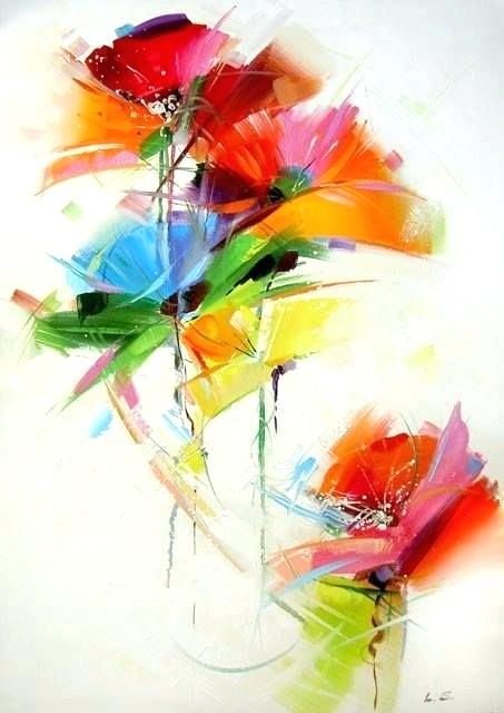 453x640 Abstract Painting Of Flower Rebrethep.club - Abstract Flower Painting Acrylic