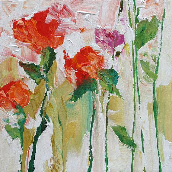 570x572 Acrylic Flowers Abstract - Abstract Flower Painting Acrylic