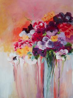 236x315 Abstract Painting Original Painting,flower Painting,abstract - Abstract Flower Painting Acrylic